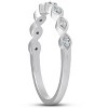 Pompeii3 Diamond Wedding Ring Womens Stackable 10k White Gold Anniversary Band - 2 of 4