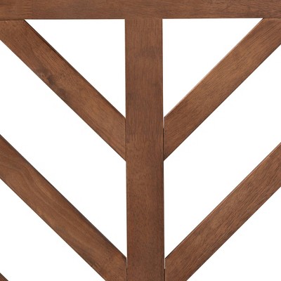 Belisma Queen Ash Walnut Wood Chevron Headboard