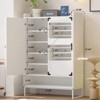 ZHUTA Shoe Cabinet with Doors, 6-Tier Shoe Storage Cabinet with Adjustable Shelves, Wooden Shoes Rack Shoe Storage Organizer - 3 of 4