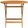vidaXL Garden Table Brown Solid eucalyptus wood with oil finish Medium - 3 of 4