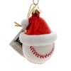 Noble Gems 3.5 Inch Santa Hat Sport Ball Noble Gem Hand Crafted Christmas Tree Ornaments - 3 of 3