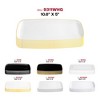 Smarty Had A Party 10.6" x 5" White w/ Gold Rim Rectangular Plastic Plates - 120 pcs - 4 of 4