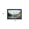 HomeRoots Snowy Mountain Landscape  Black Framed Wall Art - 3 of 4