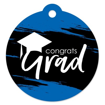 Big Dot of Happiness Blue Grad - Best is Yet to Come - Royal Blue  Graduation Party Favor Gift Tags (Set of 20)