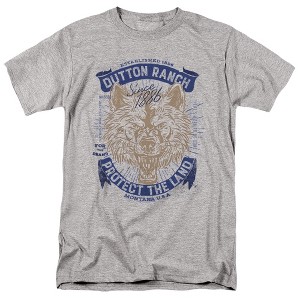 Yellowstoneprotect The Land Wolf Adult T-Shirt Athletic Heather - 1 of 4