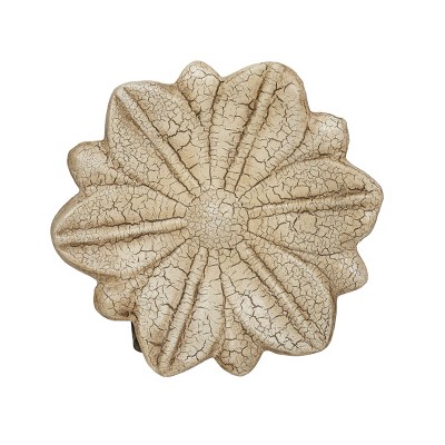 Flower Trinket Tray White Paper Mache by Foreside Home & Garden