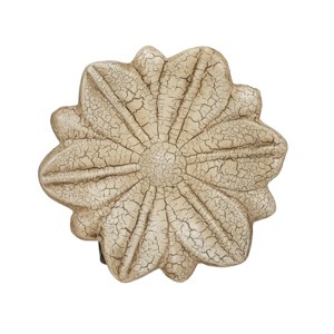 Flower Trinket Tray White Paper Mache by Foreside Home & Garden - 1 of 4