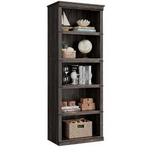 5 Tier Bookcase, Farmhouse Book Shelf with Storage, Tall Book Case Wooden 5 Shelf Bookcase for Home Office, Living Room, Bed Room - 1 of 4