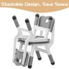 Kids Chair Set of 2, 5 Level Height Adjustable Kid Chair, Plastic Toddler Chairs ,Suitable for Home Family Classroom Nursery Indoor Use - 4 of 4