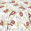 Slickblue Apple Letters Print Bedding Comforter Set, Full/Queen/King All-In-One 5-Piece Set, Playful Style - 3 of 3
