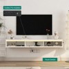 KTMBDW Floating TV Stand Wall Mounted with Power Outlet, ModernWall Mounted Media Console Shelf,Floating Entertainment Center for Living Room - 4 of 4