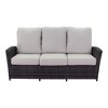 Courtyard Casual Cheshire Recline Sofa Two End Seats Reclines   Solution Dyed Acrylic with EverBloc DWR Treatment - 4 of 4