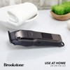 Brookstone Cordless T-Blade Hair Clipper - Rechargeable, Precision Trim, Metallic Black - 4 of 4