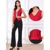 INSPIRE CHIC Women's Fashion Sleeveless Button Down V Neck Crop Summer Vest - 2 of 4