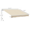 Aghana Digitals Cream White Retractable Patio Awning 12'x8' - Manual Crank Sun Shade Shelter with - 2 of 4