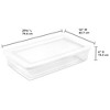 Sterilite Storage Box, 41 Quart Stackable Tote, Clear Plastic Container with Secure Snapping Lids for Home and Office Organization, White, 12 Pack - 2 of 4