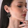 SOHI Women's Black  Triangle Cluster Drop Earrings - 3 of 3