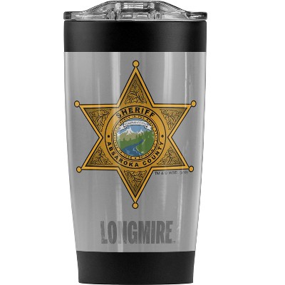Longmire Badge Steel Tumbler 20oz Coffee Travel Mug