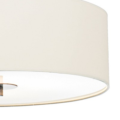Brushed Nickel 26" Drum Pendant Light with Acrylic Diffuser