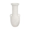 Terracotta Pottery Vase - Amphora Style Decorative Flower Vase for Home, Office & Living Room - Handcrafted Rustic Design - 19" White - 2 of 4