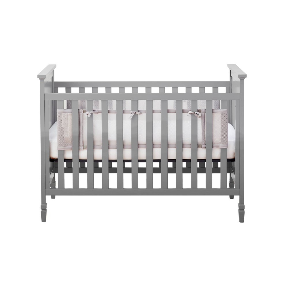 Photos - Cot BreathableBaby Breathable Mesh Crib Liner - Classic Collection - Gray - Fo 