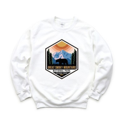 Simply Sage Market Women's Graphic Sweatshirt Great Smoky Mountains National Park Badge