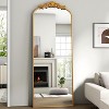 65"x22"  Arched Full Length Mirror Metal Vintage Mirror Baroque Style,Antique Gold - 2 of 4