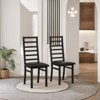 FONTOI 2 PCS Metal Dining Chair, High Back Armless Dining Chairs for Kitchen Bedroom Living Room, Black, 18.5"*42.13"*15.6" - 4 of 4