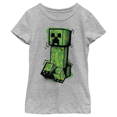Girl's Minecraft Graffiti Creeper T-Shirt