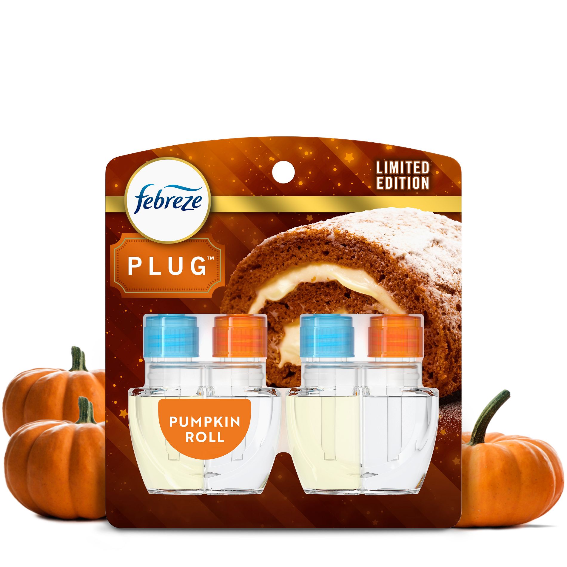 Febreze Luxe Plug Air Freshener Refills - Pumpkin Roll - 1.75 fl oz/2ct