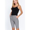Slickblue Women's Jacquard Bengaline Bermuda Pants, Waist Band Detail, Textured Fabric, Black/White, Size S-L - 4 of 4