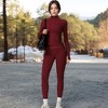 Anna-Kaci Active Women's High Waist Full Length Leggings with Ribbed Waistband - 3 of 4