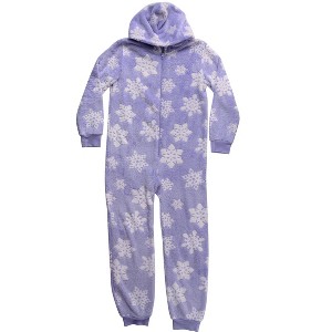 Just Love Girls Cute Print Plush Jumpsuit for Kids Pajamas - 1 of 1