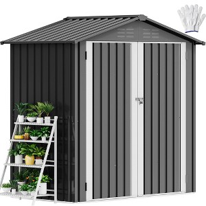 SUGIFT 4' x 6' Manor Outdoor Storage Shed - 1 of 3