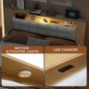 Queen Size Tufted Upholstered Platform Bed with Storage Headboard and Hydraulic Storage System, Modern PU Storage Bed - 4 of 4