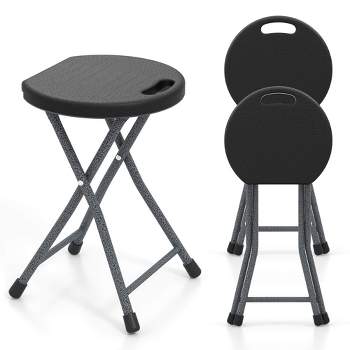 KCT Black Telescopic Stool Travel Chair Collapsible Camping