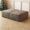 Whisen Convertible Sleeper Sofa Bed, Plush Corduroy Fabric, Back Support with Pillow - 2 of 4