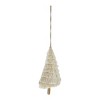 FURNIinspire Decorative Holiday Scene Props Set of 6 Christmas Display Fringes Embellished Tree Shape Ornament, White, 4.3"*4.3"*7.5" - 4 of 4
