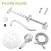 PAGED Round Shower Head with 10 Inch Overhead Shower and Hand Shower, Shower Heads for Bathroom - 4 of 4
