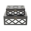 Cheung's Ebba Set of 2 Wooden Mirrored Boxes - Black - 3 of 4