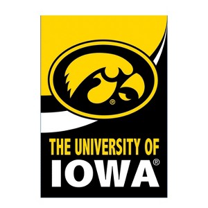 NCAA University of Iowa Garden Flag 12x18 Double Sided, Officially Licensed Sports Flags For Outside, Indoor and Outdoor College Students & Alumni - 1 of 1