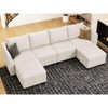 Belffin Modular Sectional Sofa Chenille U Shaped Couch with Double Chaise for Living Room, Beige - 4 of 4