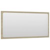 vidaXL Bathroom Mirror Sonoma Oak 31.5"x0.6"x14.6" Engineered Wood - 3 of 4