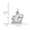 Black Bow Jewelry 10k White Gold Central Michigan Chippewas NCAA Extra Small Pendant - 2 of 3