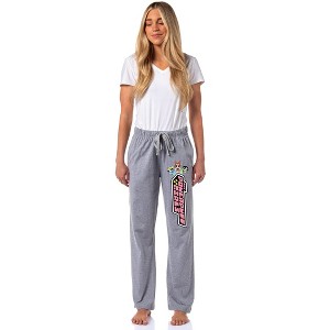 The Powerpuff Girls Women's Buttercup Bubbles Blossom Pajama Pants Grey - 1 of 4