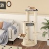 Tangkula 6-level Wooden Cat Tree w/ Padded Perch Non-woven Hammock Scratching Posts - 2 of 4