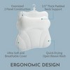 Ergonomic Bath Pillow for Tub with Thick Padding, Bathtub Headrest for Neck and Back Support with Strong Suction Cups - 4 of 4