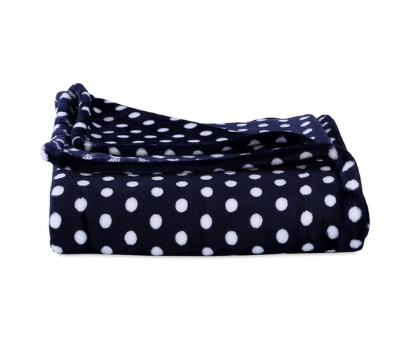Throw Blankets Navy With Polka Dot (50"X60") - Better Living