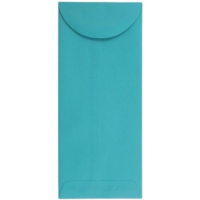 JAM Paper #11 Policy Business Colored Envelopes 4.5x10.375 Sea Blue Recycled 3156395