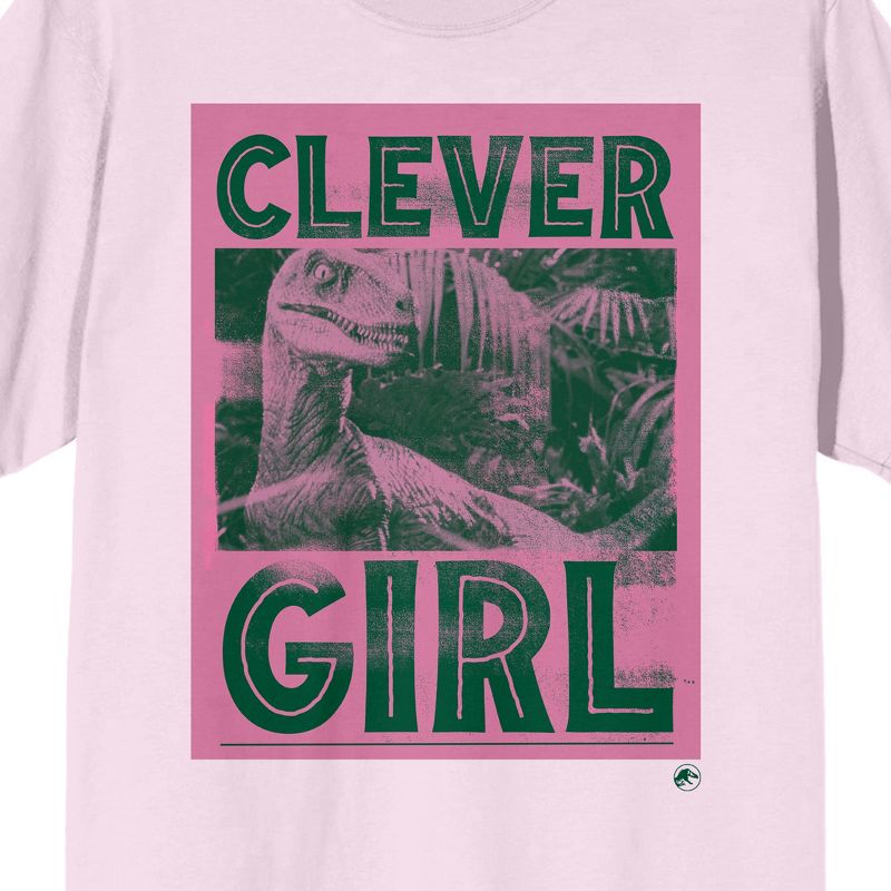 Jurassic Park Clever Girl Crew Neck Short Sleeve Cradle Pink Men's T-shirt, 2 of 3